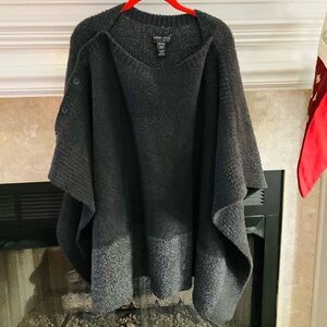 Barefoot Dreams Women's Black Sweater Poncho